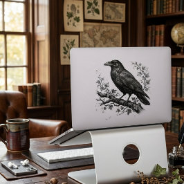 Pegatina Arte de boceto de la naturaleza oscura de cuervo h