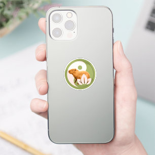 Pegatina Arte de capybara zen yin yang naturaleza pacífica