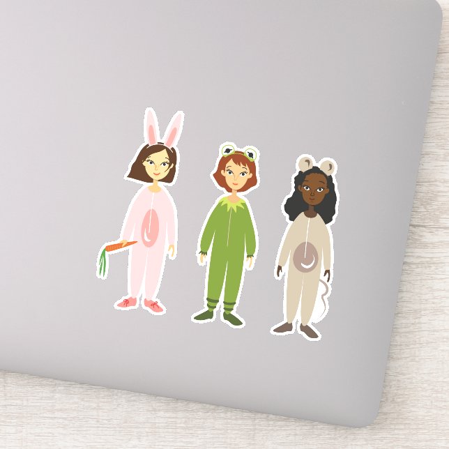 Pegatina Arte de chica de fiesta de una chica guapa (Detalle)