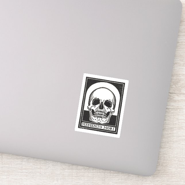 Pegatina Arte de cráneo Memento Mori (Detalle)