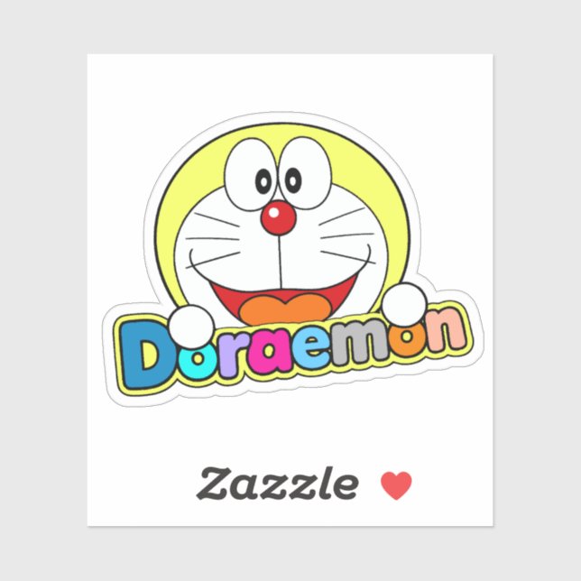 Pegatina Arte de Doraemon adorable (Hoja)