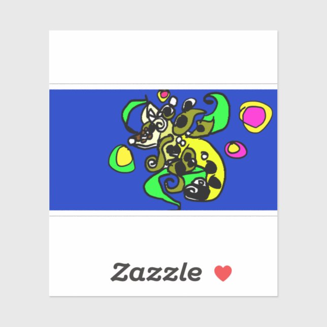 Pegatina arte de dragón marino (Hoja)