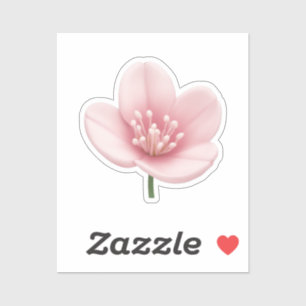 Pegatina Arte de Emoji con flores de cerezo rosa