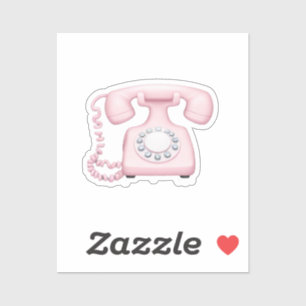 Pegatina Arte de Emoji de teléfono rosa