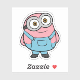 Pegatina Arte de fanático de Minion Rosa Dibujo Animado