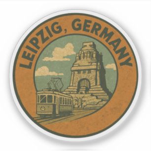 Pegatina Arte de la ciudad de Leipzig Alemania