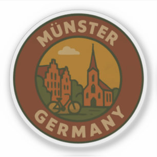 Pegatina Arte de la ciudad de Münster Alemania