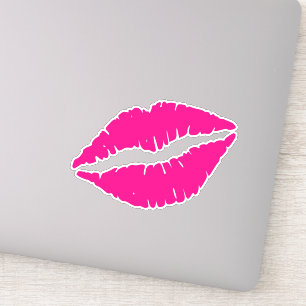 Pegatina Arte de lápiz labial rosa