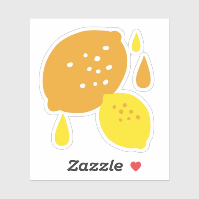 Pegatina Arte de limón azul de la marina - Diseño de cítric (Hoja)