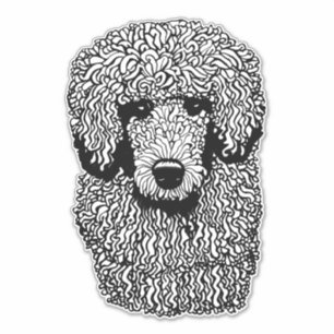 Pegatina Arte de Mascotas de Animales de Cabeza de Perro de