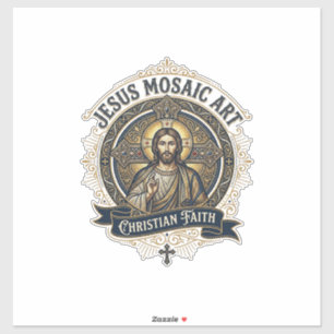 Pegatina Arte de mosaico de Jesús Arte de mosaico de Jesús 