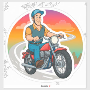 Pegatina 🏍️ Arte de movimiento de motocicleta de jinete de
