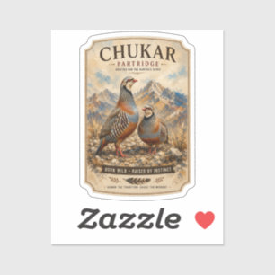Pegatina Arte de pareja de perdiz chucar 