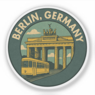Pegatina Arte de punto de referencia de Berlín Alemania