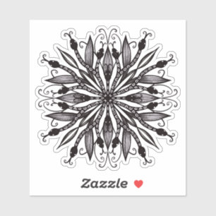 Pegatina Arte de tatuaje de serpientes góticas