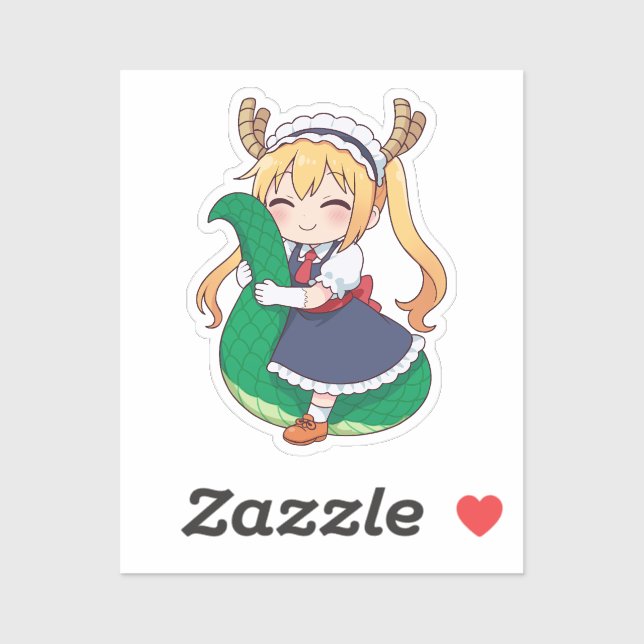 Pegatina Arte de Thoru Chibi Dragon Maid (Hoja)