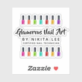 Pegatina Arte de uñas con esmalte de uñas Arcoíris Brillant