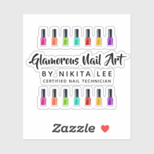Pegatina Arte de uñas con esmalte de uñas Arcoíris Brillant