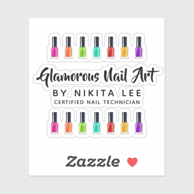 Pegatina Arte de uñas con esmalte de uñas Arcoíris Brillant (Hoja)