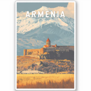 Pegatina Arte de viajes en Ilustracion de Armenia