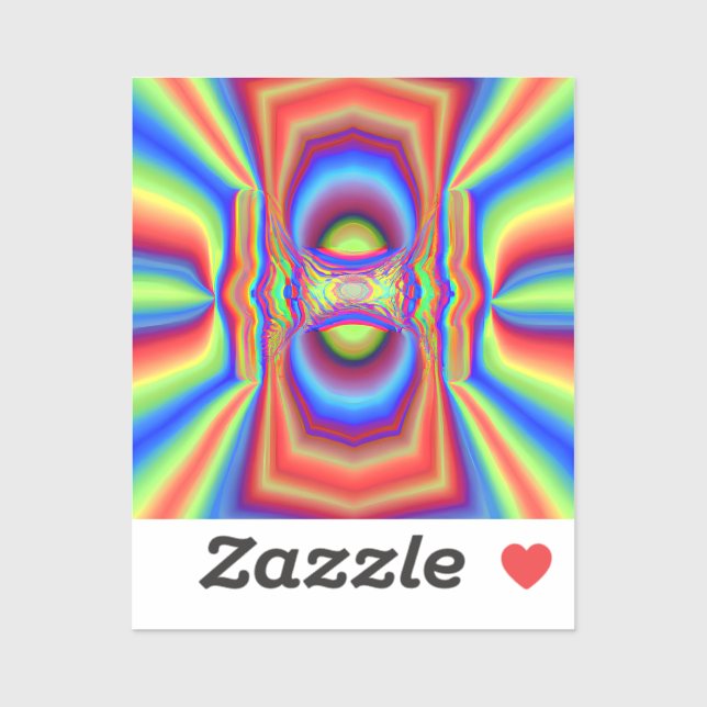 Pegatina Arte digital de intersección dimensional (Hoja)