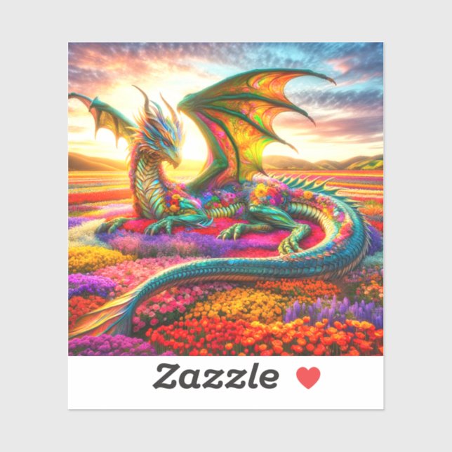 Pegatina Arte Dragon (Hoja)