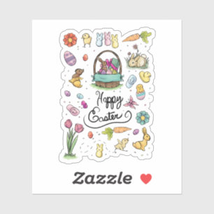 Pegatina Arte Feliz Pascua