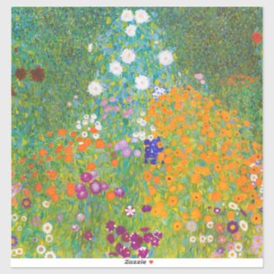 Pegatina Arte floral de jardín de cottage vintage de Gustav