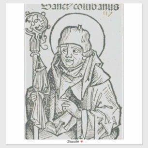 Pegatina Arte gráfico sagrado celta de Santa Columba de Ion