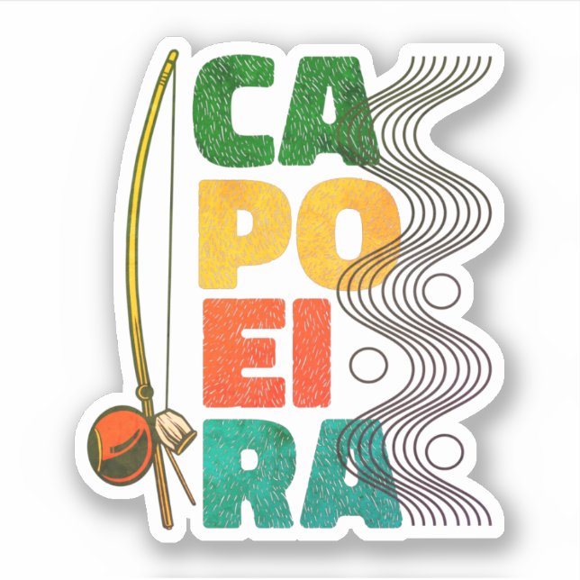 Pegatina Arte marcial brasileño de Capoeira (Anverso)
