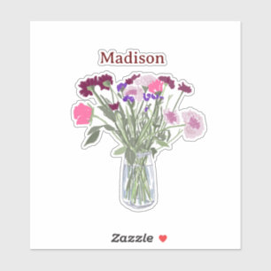 Pegatina Arte Moderno Flores salvajes alegres y coloridas +