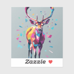 Pegatina Arte pop de ciervos