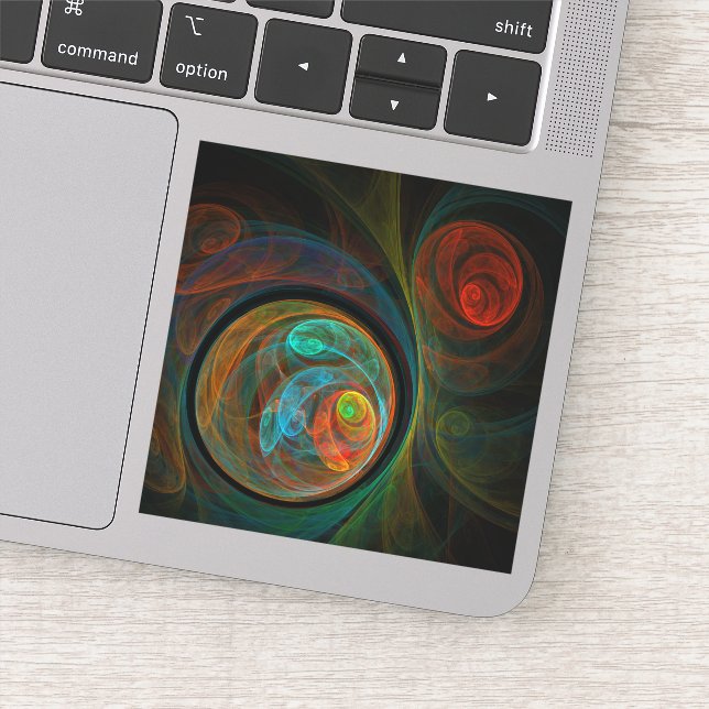 Pegatina Arte resumido azul de renacimiento (Detalle)