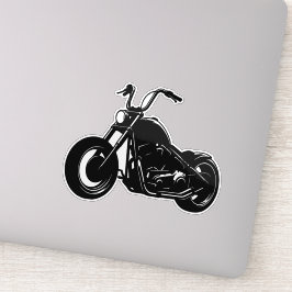Pegatina Arte vectorial de motocicleta clásica cruiser en b