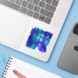 Pegatina Arte Verde Y Púrpura