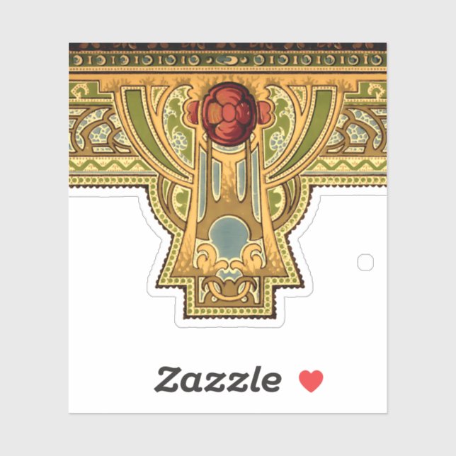 Pegatina Artes y artesanías, artesanos o Rosas de misiones (Hoja)