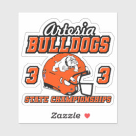 Pegatina Artesia Bulldogs 33 State Championships Sticker