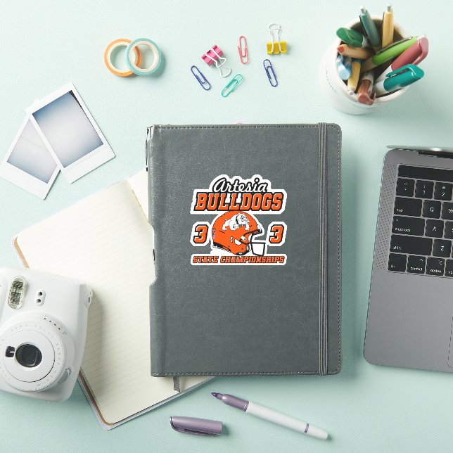 Pegatina Artesia Bulldogs 33 State Championships Sticker (Funda para iPad)
