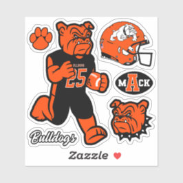 Pegatina Artesia Bulldogs "Football Six-Pack" Sticker