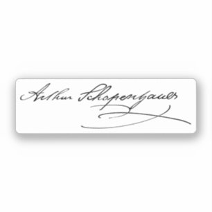 Pegatina Arthur Schopenhauer Signature