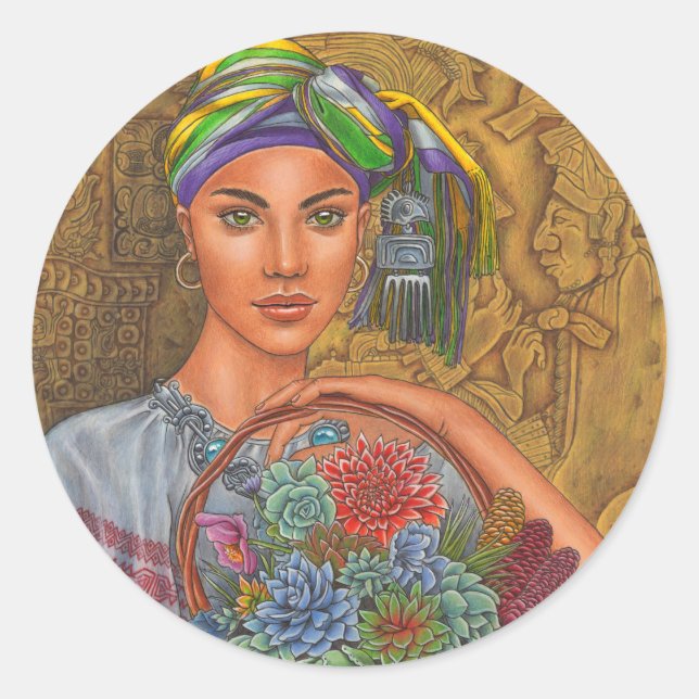 pegatina "Artisans: tejedor de canastos" (Anverso)