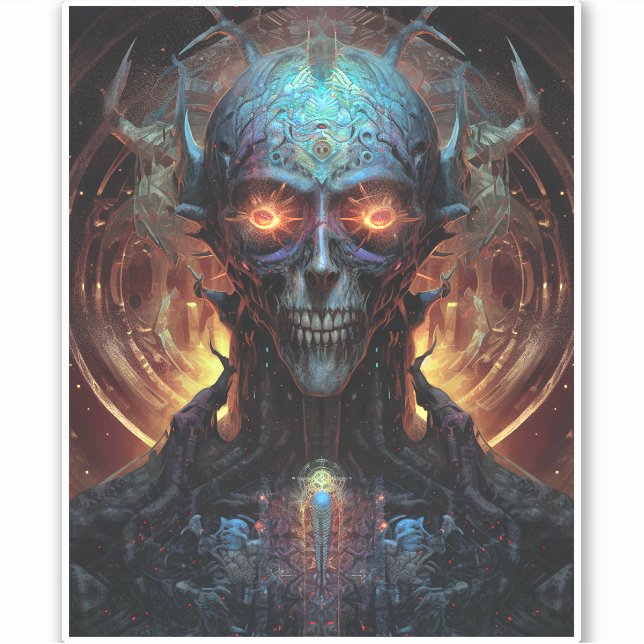 Pegatina Artista de ciencia ficción de forastero que graba  (Anverso)