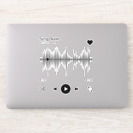 Pegatina Artista de reproductor de música y canción persona