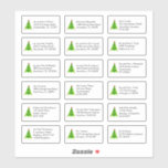 Pegatina Artsy Christmas Tree 18 direcciones de nombres ind<br><div class="desc">Tenga en cuenta que si encuentra que alguna de sus direcciones es un poco larga (intente y conserve 4 líneas si es posible), de lo contrario, puede hacer clic en la opción personalizar más adelante y usar la tecla de escala descendente, o cambiar el tamaño del tipo de letra para...</div>