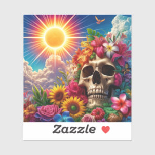 Pegatina Artsy Skull