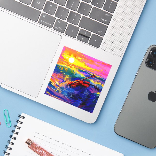 Pegatina Artsy Violin (Ordenado portátil con iPhone)