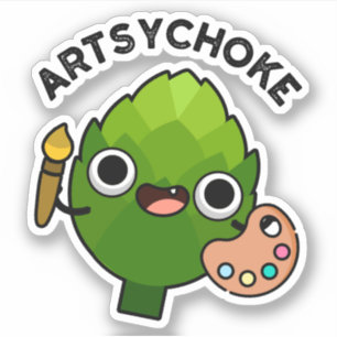 Pegatina Artsychoke Funny Veggie Artichoke Pun