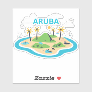 Pegatina Aruba es impresionante