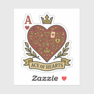 Pegatina As de corazones