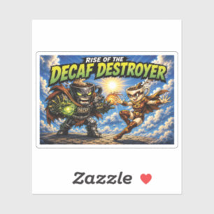 Pegatina Ascenso del Destructor Descafeinado Cómic Superhér